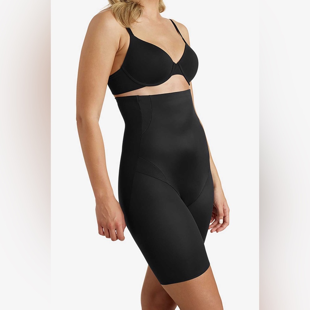 TC Shape Away Extra Firm Control High Waist Thigh Slimmer NEW Size L Black